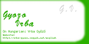gyozo vrba business card